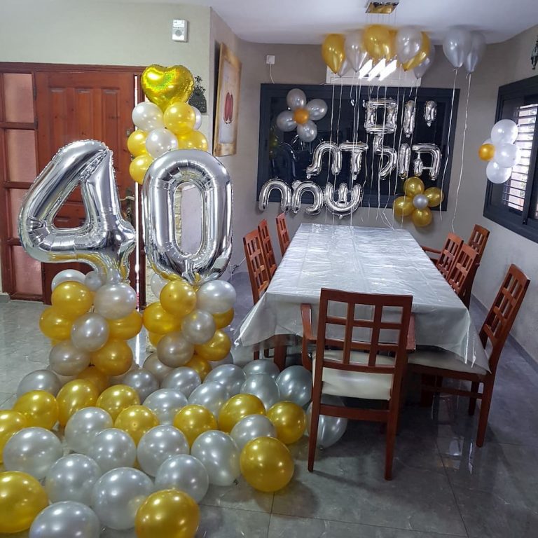 הפתעה ליום הולדת 40 עיצוב בלונים מרגש ומפתיע במיוחד - מתנה מושלמת
